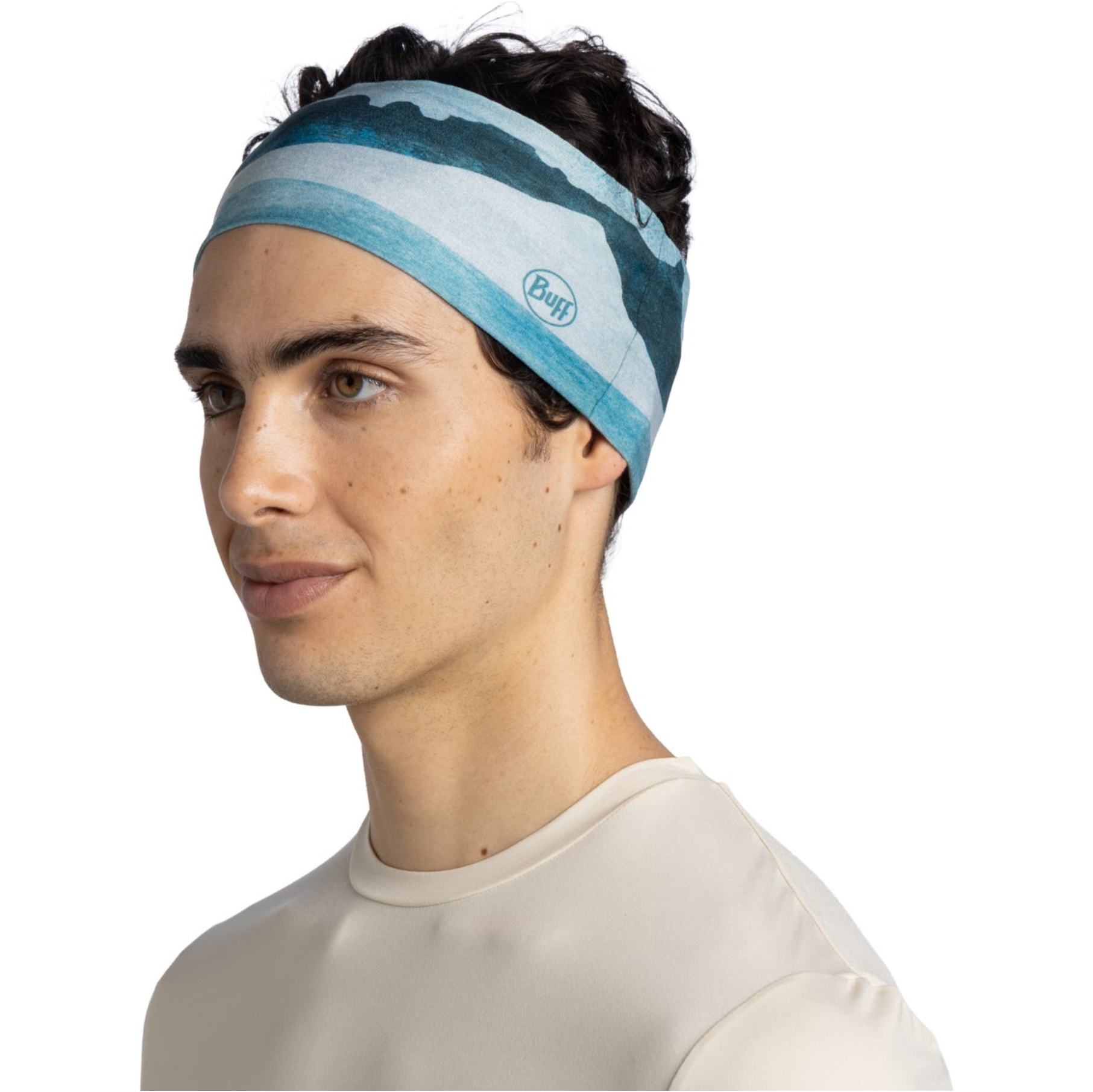 2026 BUFF Coolnet UV Wide Aler Headband 138026706 - Teal
